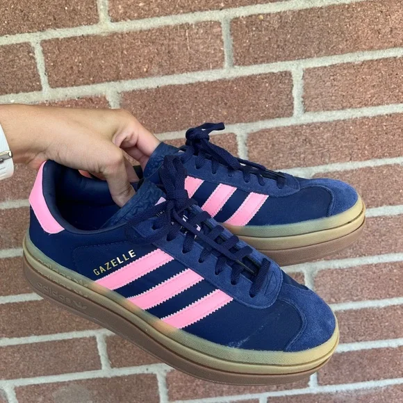 adidas gazelle silver green womens Adidas Gazelle Bold Dark Blue Pink Spark main image 1